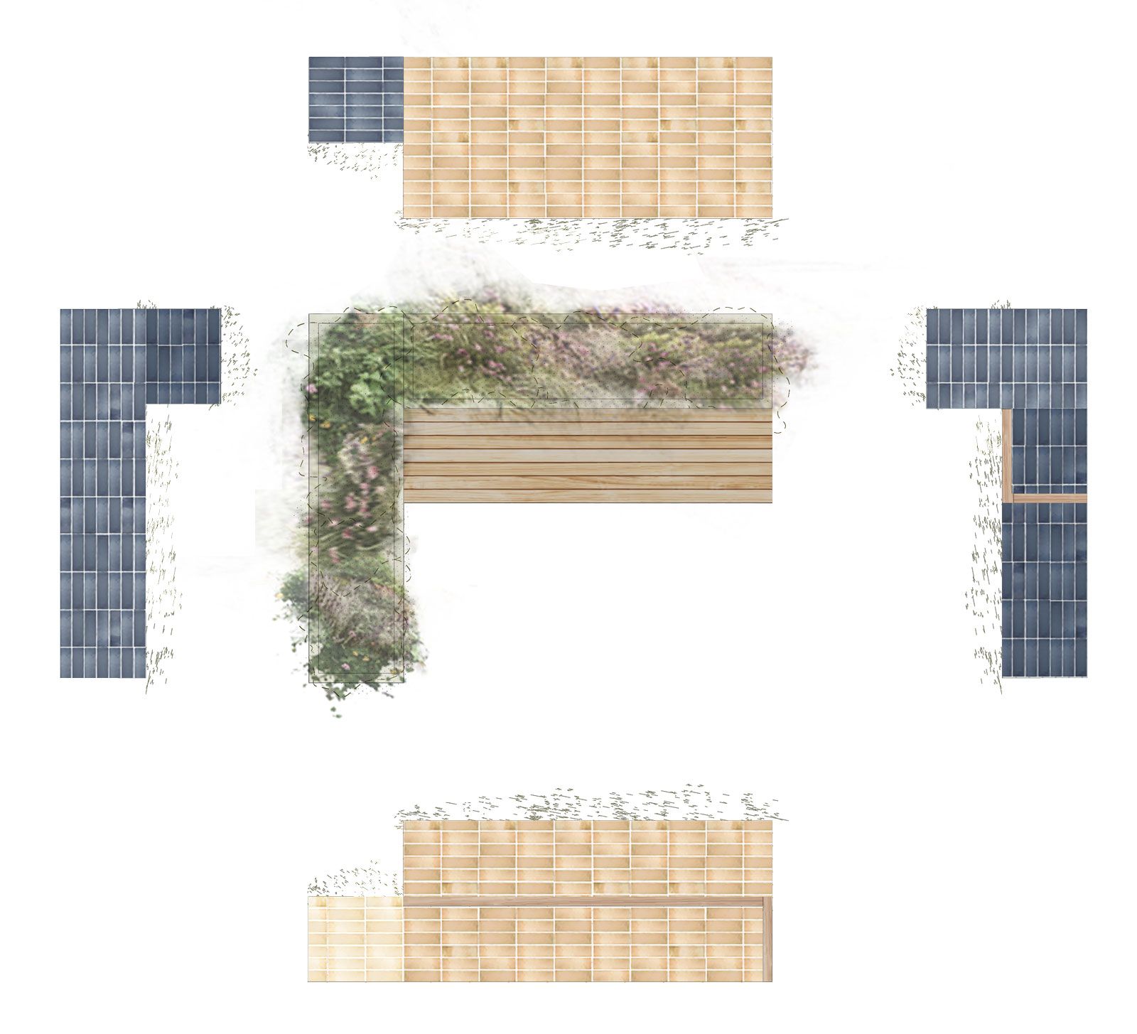 Reforma del patio del Instituto Catalán de Oncología, Jardí Platejat ...